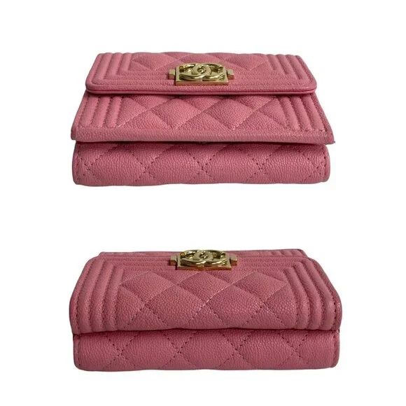 CHANEL Authentic Pink Caviar Leather Wallet - Picture 5 of 9